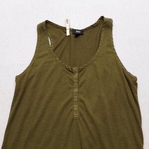 Mossimo Casual Henely Sleeveless Tank Top Shirt Womens Size Medium M Green